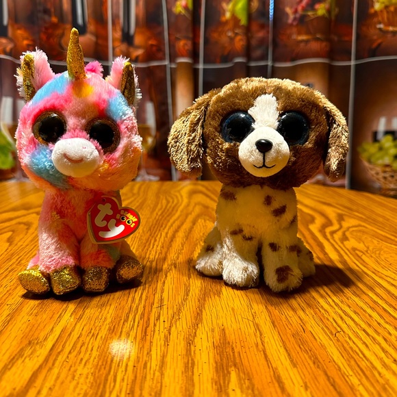 Ty Beanie Boos Unicorn and Puppy (lot of 2) - Picture 1 of 9